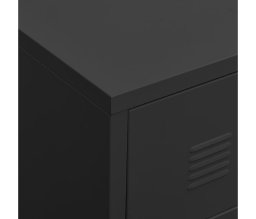 vidaXL TV skapītis, melns, 105x35x42 cm, industriāls dizains, metāls