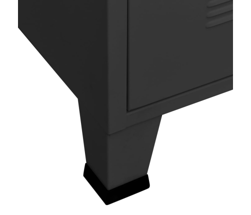 vidaXL TV skapītis, melns, 105x35x42 cm, industriāls dizains, metāls