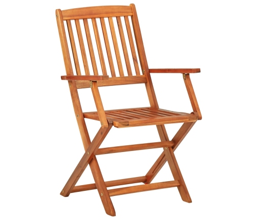 vidaXL 11-daļīgs dārza mēbeļu komplekts 220x90x75cm akācijas masīvkoks