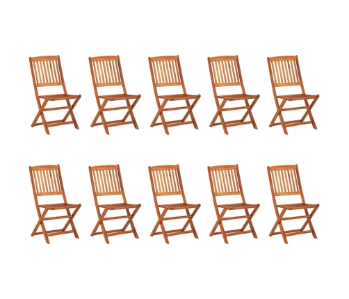 vidaXL 11-daļīgs dārza mēbeļu komplekts 220x90x75cm akācijas masīvkoks