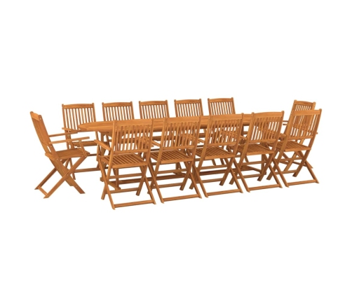 vidaXL 13-daļīgs dārza mēbeļu komplekts 280x90x75cm akācijas masīvkoks