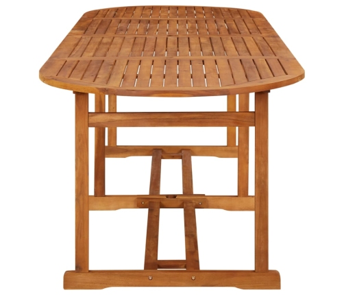 vidaXL 13-daļīgs dārza mēbeļu komplekts 280x90x75cm akācijas masīvkoks