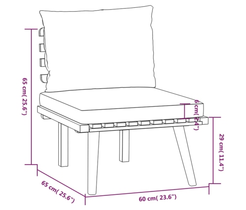 vidaXL 11-daļīgs dārza atpūtas mēbeļu komplekts ar matračiem, akācija