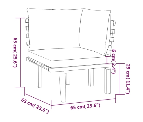vidaXL 11-daļīgs dārza atpūtas mēbeļu komplekts ar matračiem, akācija
