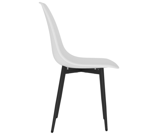 vidaXL virtuves krēsli, 6 gab., balts PP