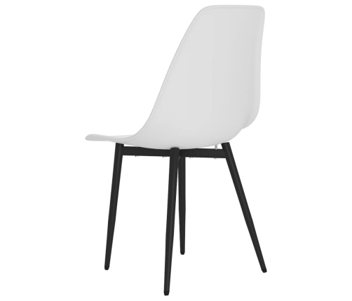 vidaXL virtuves krēsli, 6 gab., balts PP