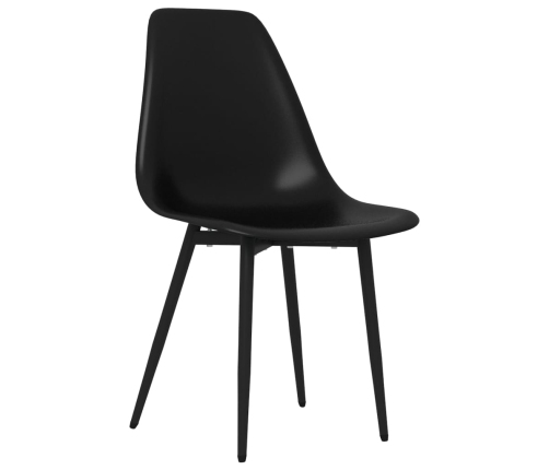 vidaXL virtuves krēsli, 6 gab., melns PP