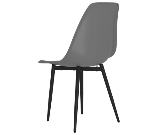 vidaXL virtuves krēsli, 6 gab., pelēks PP