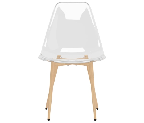 vidaXL virtuves krēsli, 6 gab., caurspīdīgs PET