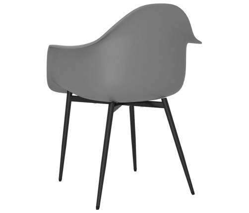 vidaXL virtuves krēsli, 6 gab., pelēks PP