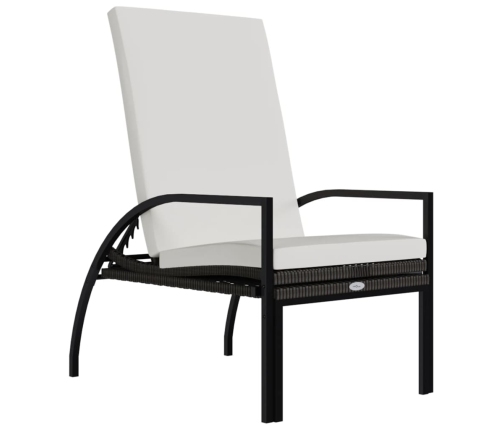 vidaXL sauļošanās zviļņi ar kāju balstiem, 2 gb., brūna PE rotangpalma