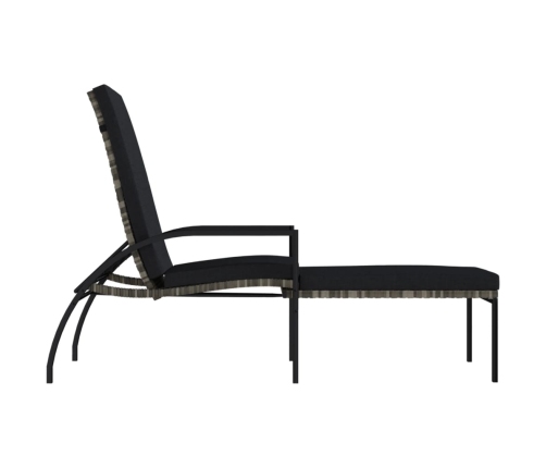 vidaXL sauļošanās zviļņi ar kāju balstiem, 2 gab., PE rotangpalma