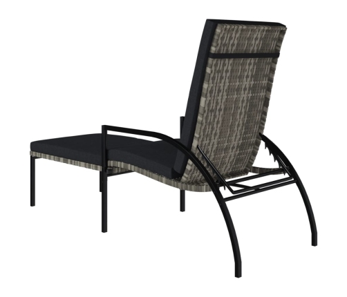 vidaXL sauļošanās zviļņi ar kāju balstiem, 2 gab., PE rotangpalma