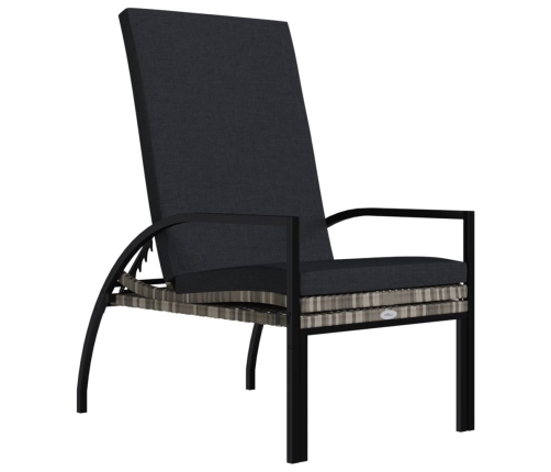 vidaXL sauļošanās zviļņi ar kāju balstiem, 2 gab., PE rotangpalma