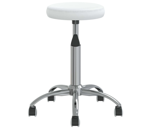 vidaXL virtuves krēsls, balta mākslīgā āda