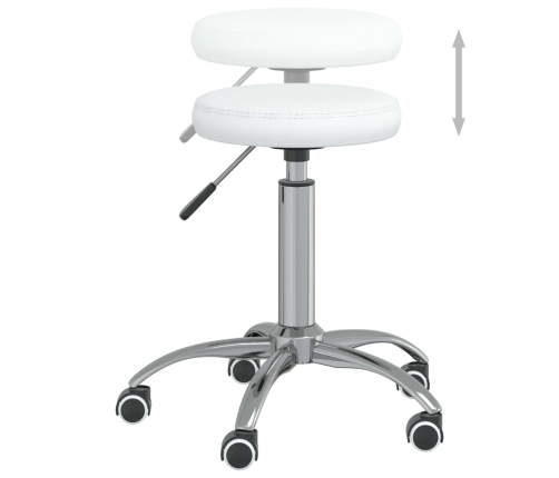 vidaXL virtuves krēsls, balta mākslīgā āda