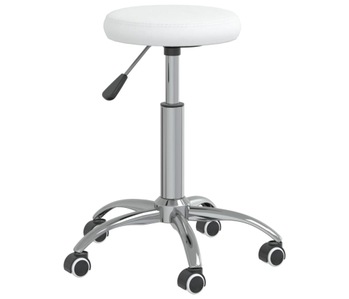 vidaXL virtuves krēsls, balta mākslīgā āda