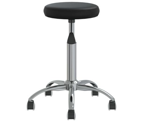 vidaXL virtuves krēsls, melna mākslīgā āda