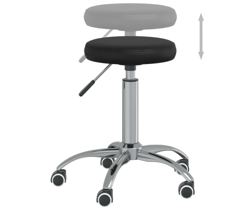 vidaXL virtuves krēsls, melna mākslīgā āda