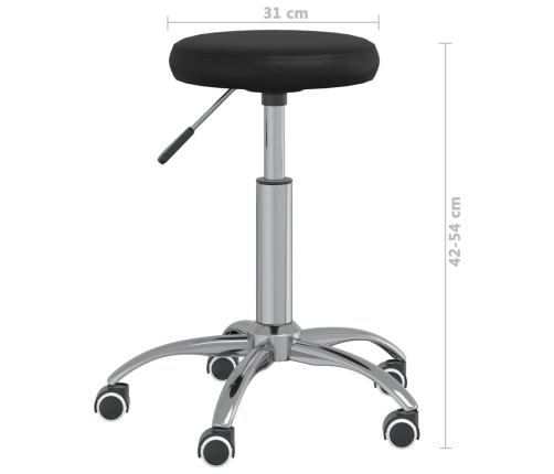 vidaXL virtuves krēsls, melna mākslīgā āda