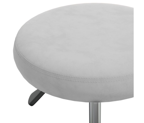 vidaXL virtuves krēsls, gaiši pelēks samts