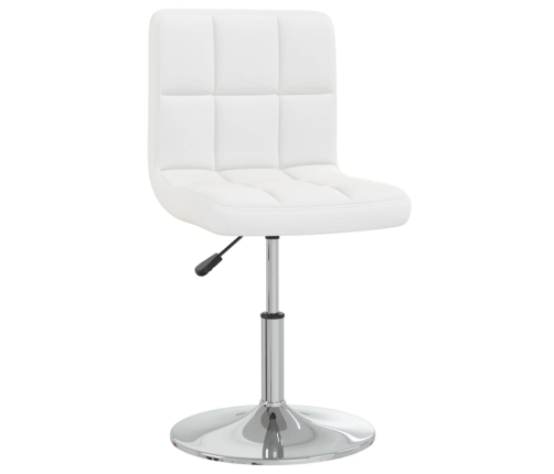 vidaXL virtuves krēsli, 6 gab., balta mākslīgā āda