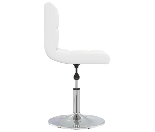 vidaXL virtuves krēsli, 6 gab., balta mākslīgā āda