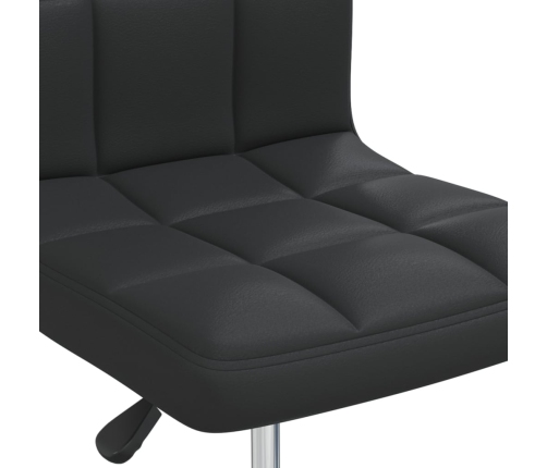 vidaXL virtuves krēsls, melna mākslīgā āda