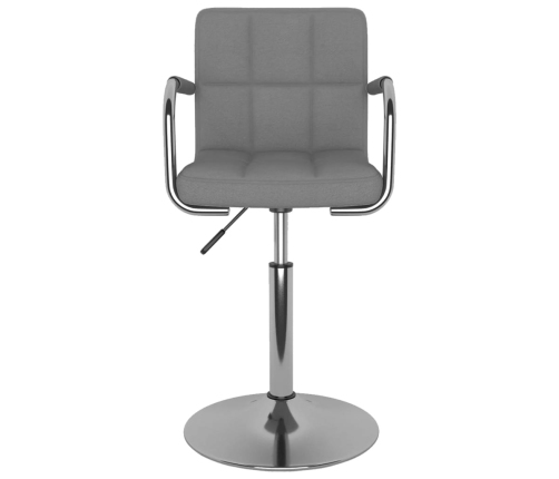 vidaXL virtuves krēsls, gaiši pelēks audums