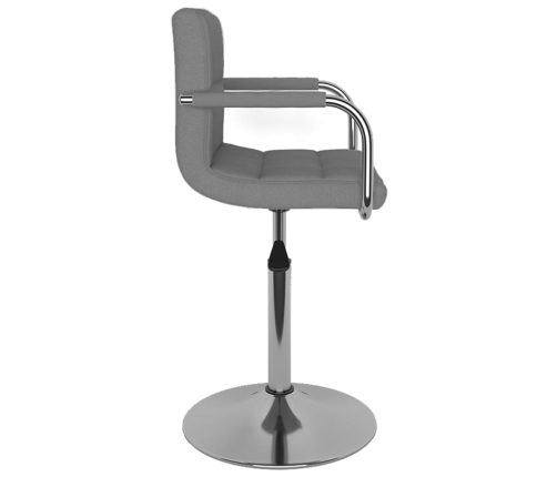 vidaXL virtuves krēsls, gaiši pelēks audums