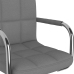 vidaXL virtuves krēsls, gaiši pelēks audums