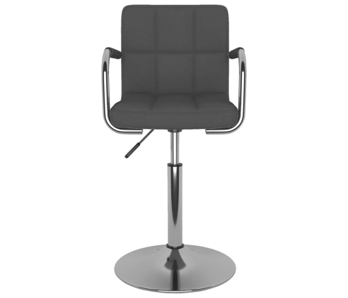 vidaXL virtuves krēsls, tumši pelēks audums