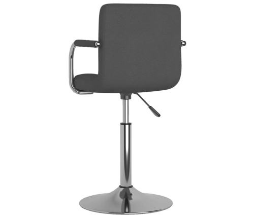 vidaXL virtuves krēsls, tumši pelēks audums