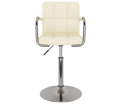 vidaXL virtuves krēsls, krēmkrāsas audums