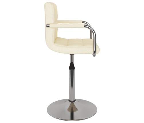 vidaXL virtuves krēsls, krēmkrāsas audums