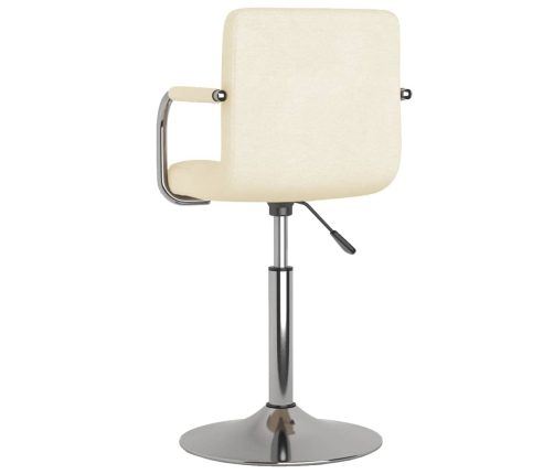 vidaXL virtuves krēsls, krēmkrāsas audums