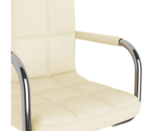 vidaXL virtuves krēsls, krēmkrāsas audums