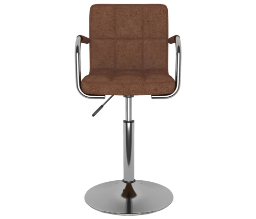 vidaXL virtuves krēsls, brūns audums