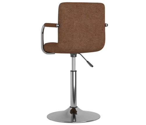 vidaXL virtuves krēsls, brūns audums