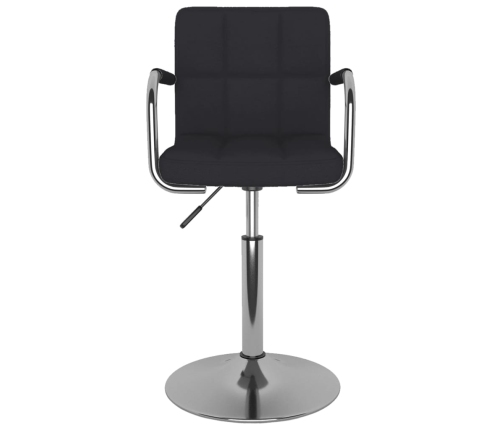 vidaXL virtuves krēsls, melns audums