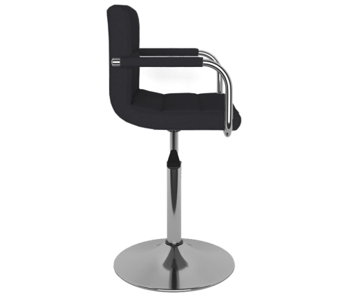 vidaXL virtuves krēsls, melns audums