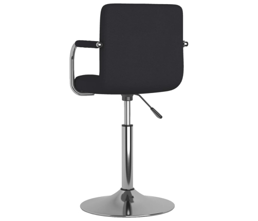 vidaXL virtuves krēsls, melns audums