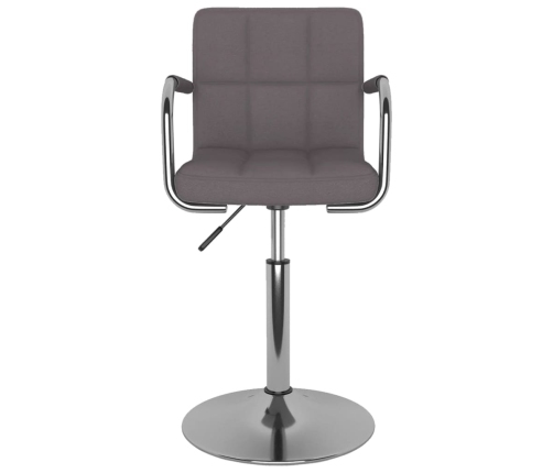 vidaXL virtuves krēsls, pelēkbrūns audums