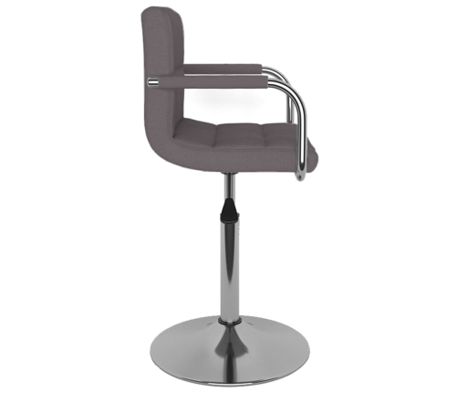 vidaXL virtuves krēsls, pelēkbrūns audums