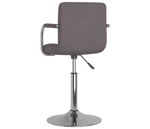 vidaXL virtuves krēsls, pelēkbrūns audums