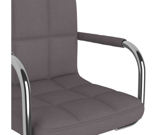 vidaXL virtuves krēsls, pelēkbrūns audums