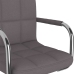 vidaXL virtuves krēsls, pelēkbrūns audums