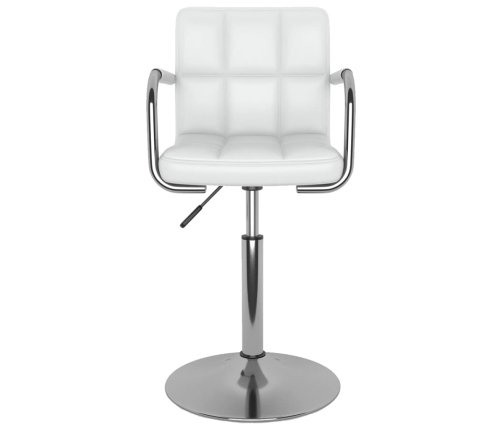 vidaXL virtuves krēsls, balta mākslīgā āda