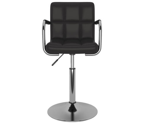 vidaXL virtuves krēsls, melna mākslīgā āda