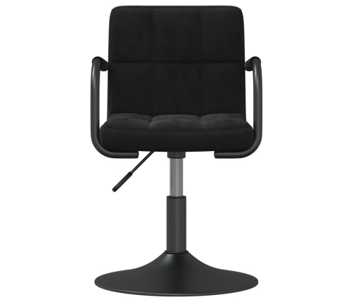 vidaXL virtuves krēsls, melns samts